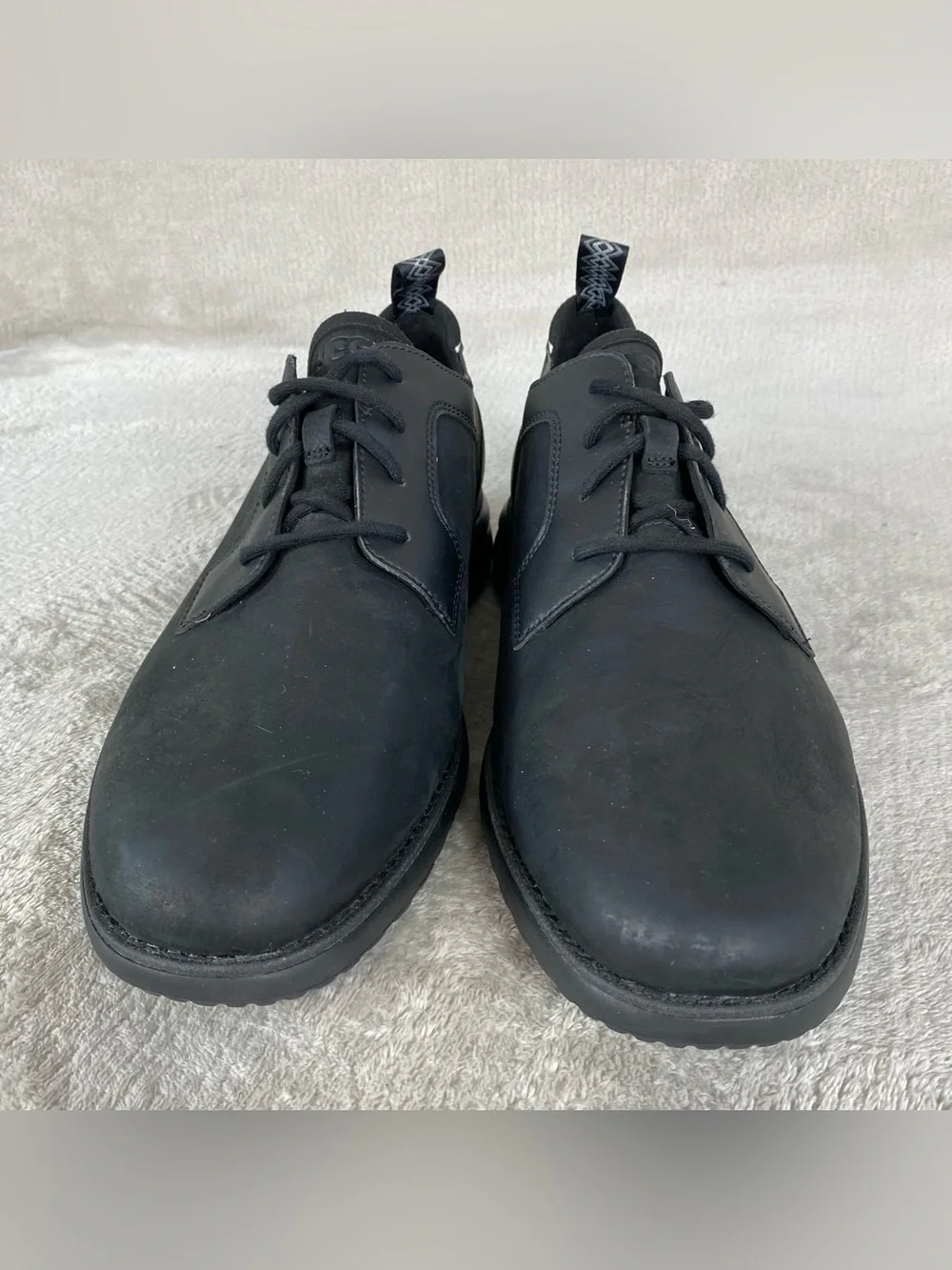 UGG Union Derby Mens Oxford Shoes Size 13 Black Leather Waterproof Treadlite NEW